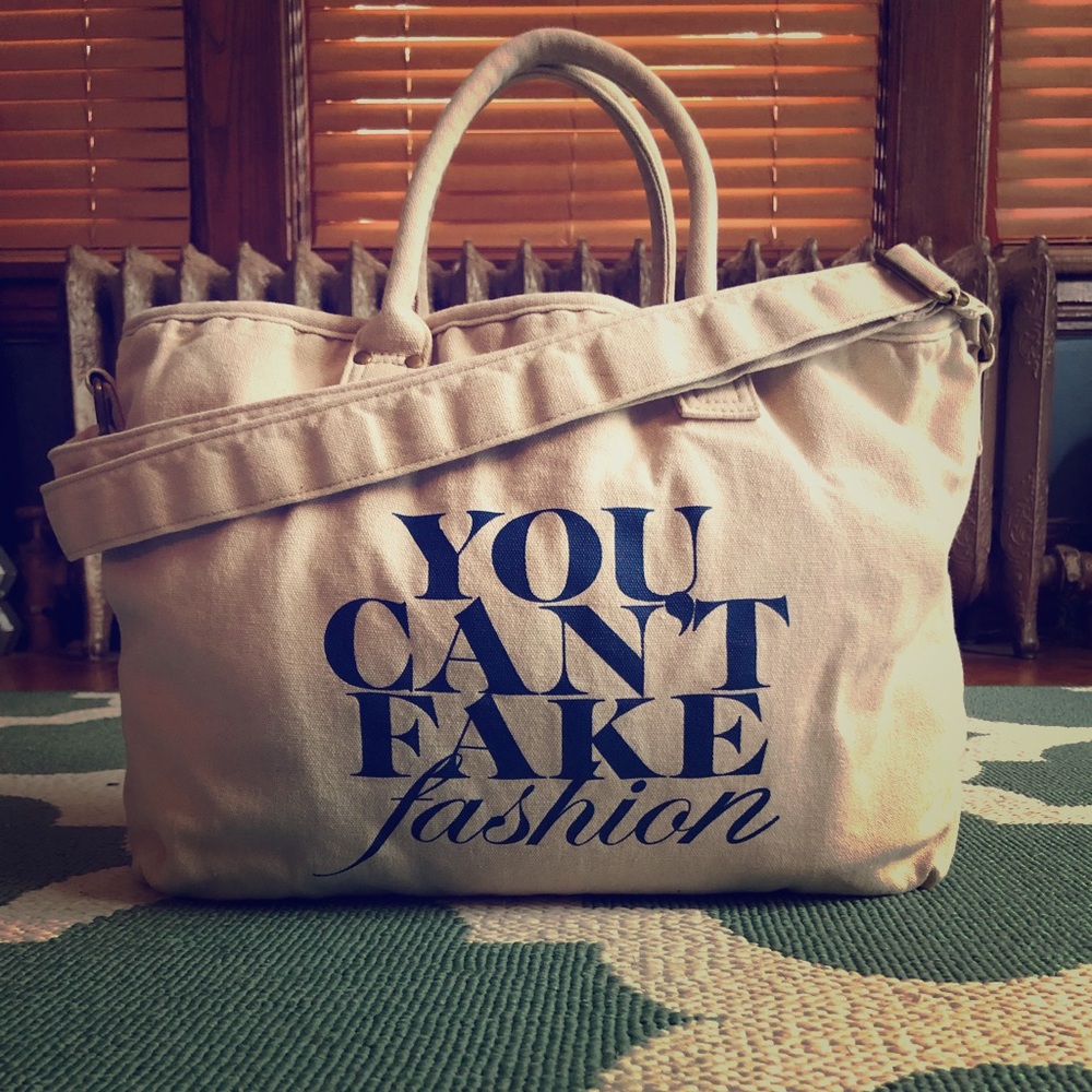 CFDA Can’t Fake Fashion canvas bag